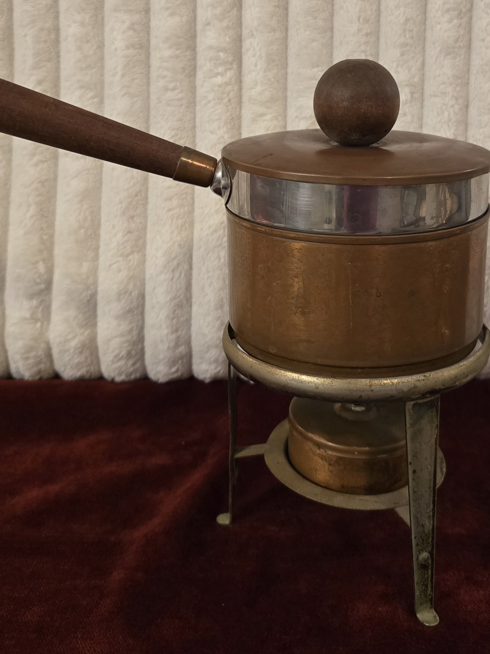 Vintage MCM Ernest Sohn for Orenson Copper Double Boiler Chafing Dish Set